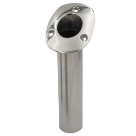 C.E. Smith 70 Series Standard Flush Mount Rod Holder - 30 Degree - Stainless Steel - Cast Bottom - Black Liner