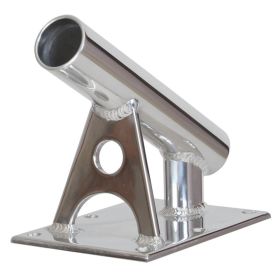 Lee's MX Pro Series Fixed Angle Center Rigger Holder - 30&#176; - 1.5" ID - Bright Silver