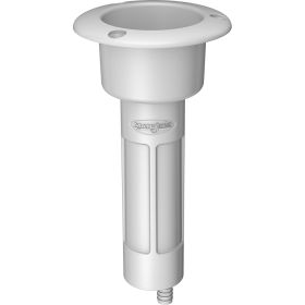 Mate Series Plastic 0&deg; Rod &amp; Cup Holder - Drain - Round Top - White