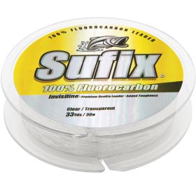 Sufix 100% Fluorocarbon Invisiline&trade; Leader - 150lb - 33yds