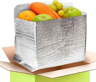 Foil Insulated Box Liners 6" x 6" x 6"; Pack of 5 Insulated Shipping Boxes for Frozen Food; Double-Layer Bubble Insulated Shipping Containers; Cold Sh