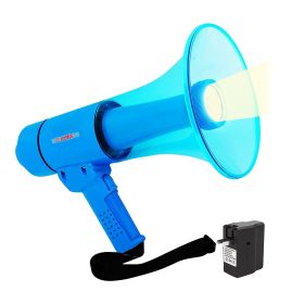 5 CORE 40W Waterproof Megaphone Bullhorn Flashlight PRO Fire Army Grade - Battery + LED Light + Adj Volume + Siren Handheld Lightweight for Water Spor